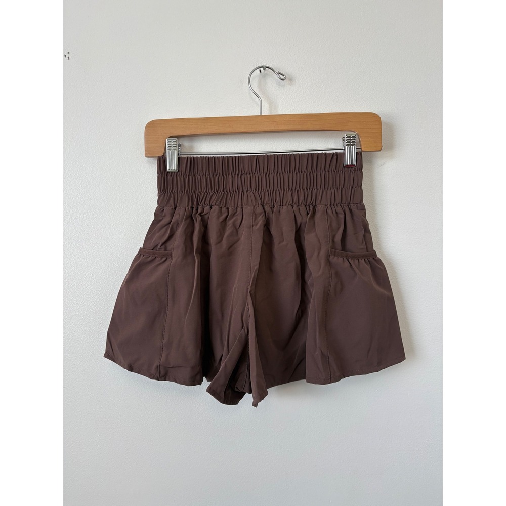 FireSwan High-Waisted Athletic Shorts – Brown – Size XS – NWT‎